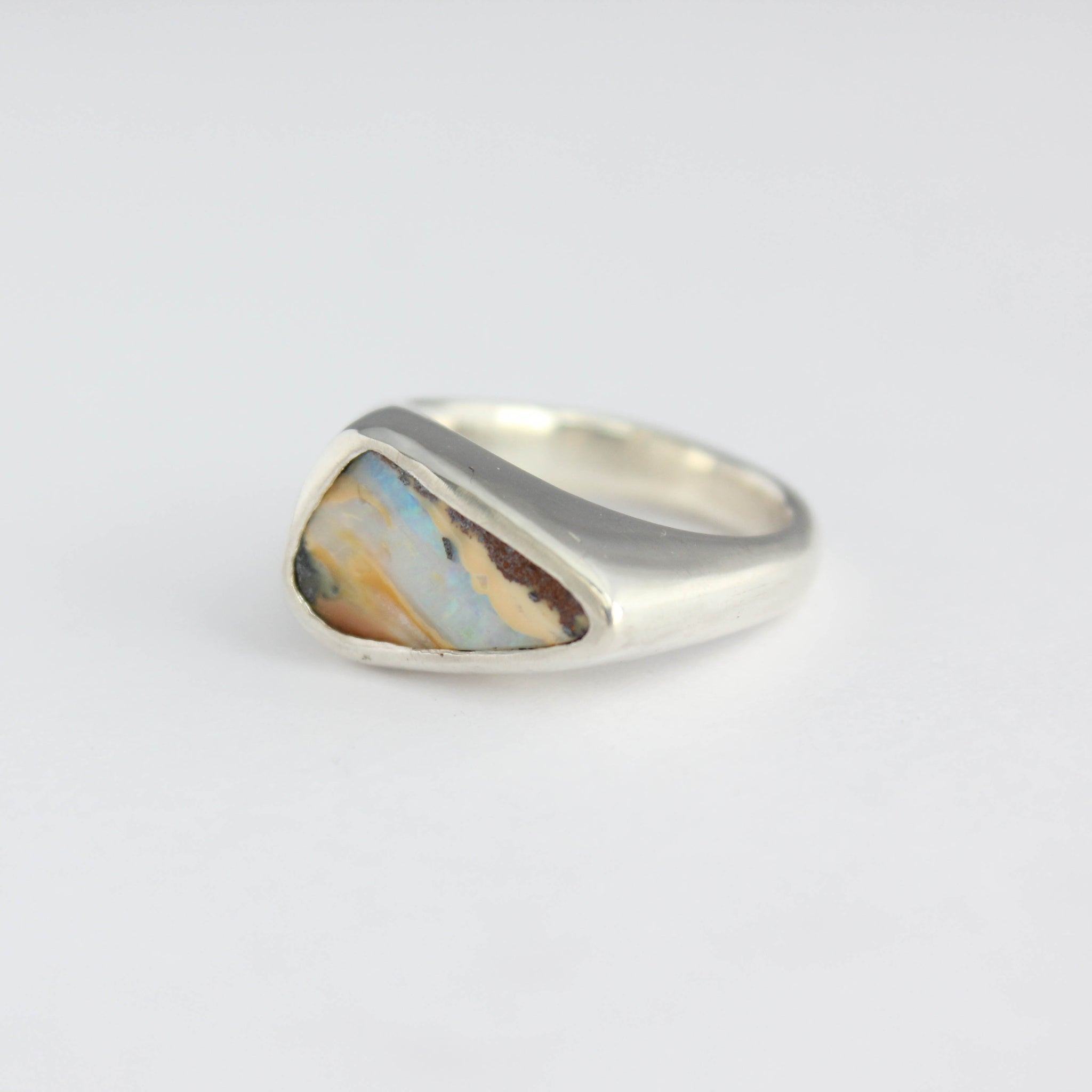 Asymmetric Opal Signet - Size 7