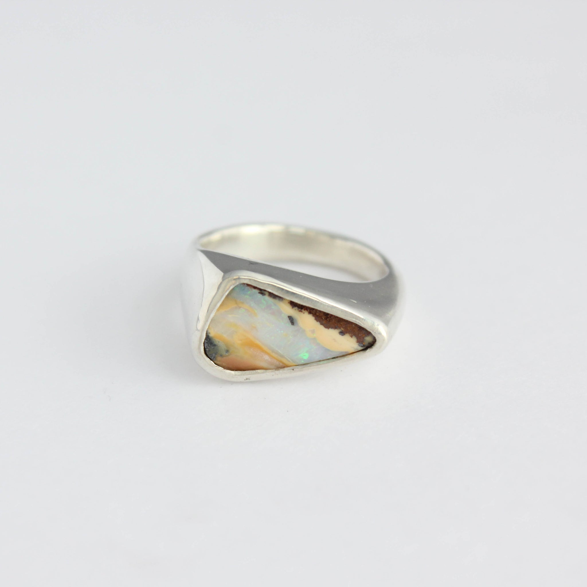 Asymmetric Opal Signet - Size 7