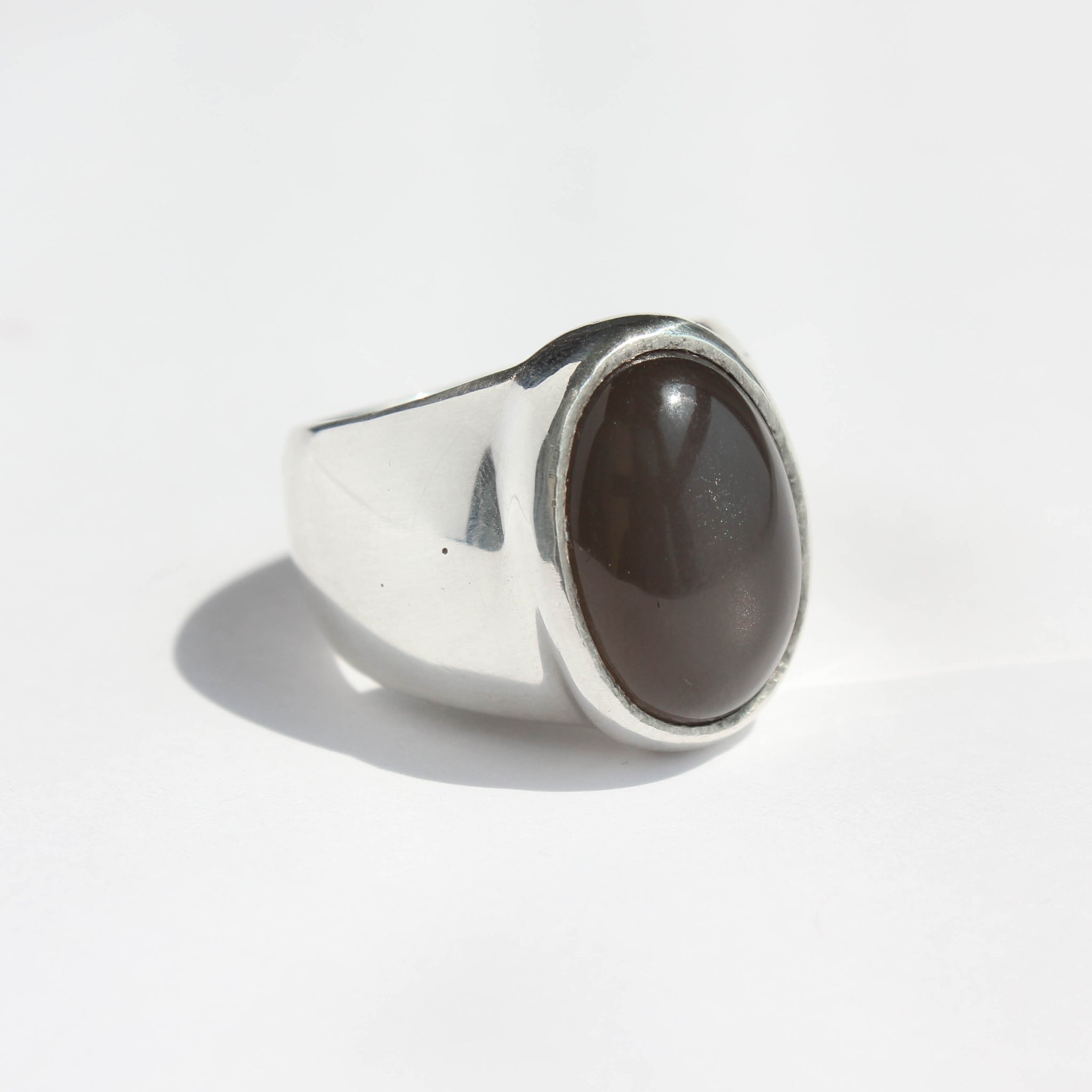 Grey Moonstone Ring - Size 9.25