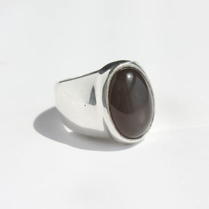 Grey Moonstone Ring - Size 9.25