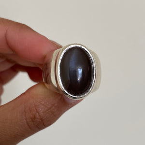 Grey Moonstone Ring - Size 9.25