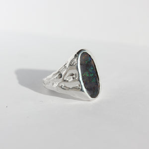 Boulder Opal Signet - Size 5.25