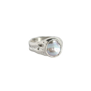 Pearl Crater Ring - Size 4.5