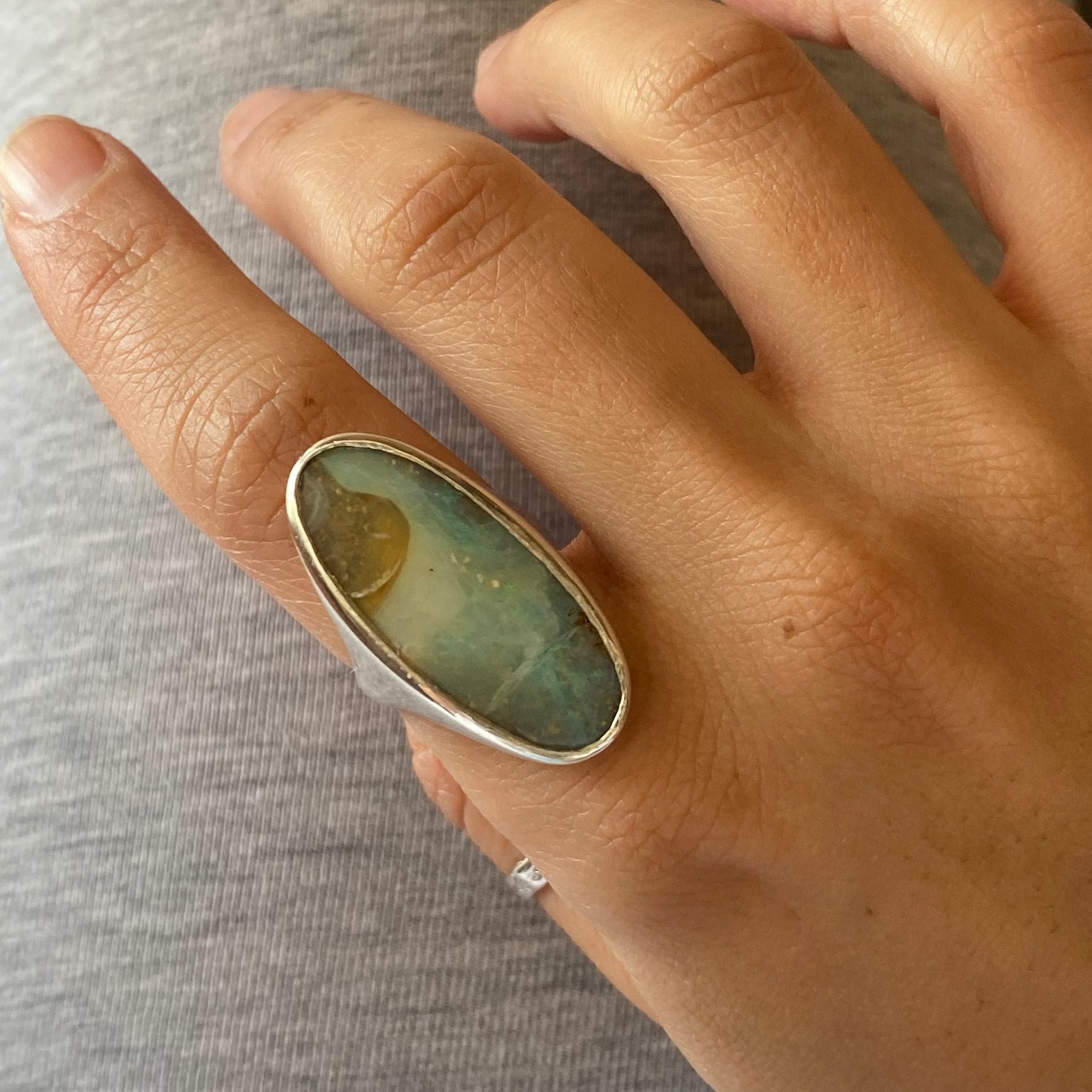 Boulder Opal Ring - Size 6.5