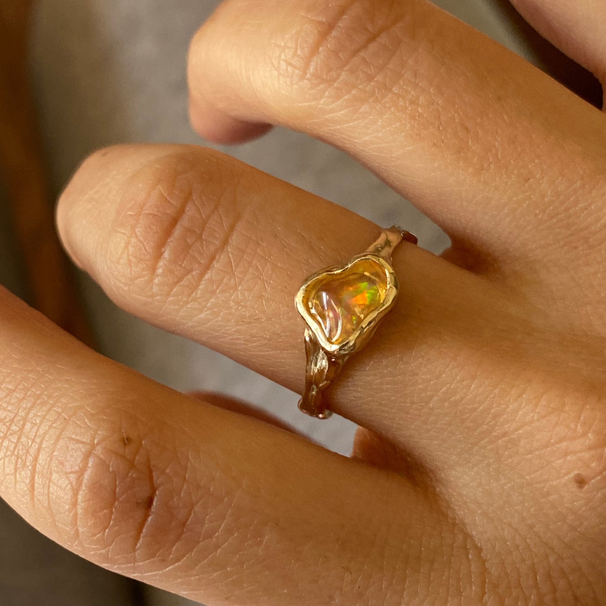 Jellyfish Ring (10k gold) - Size 7