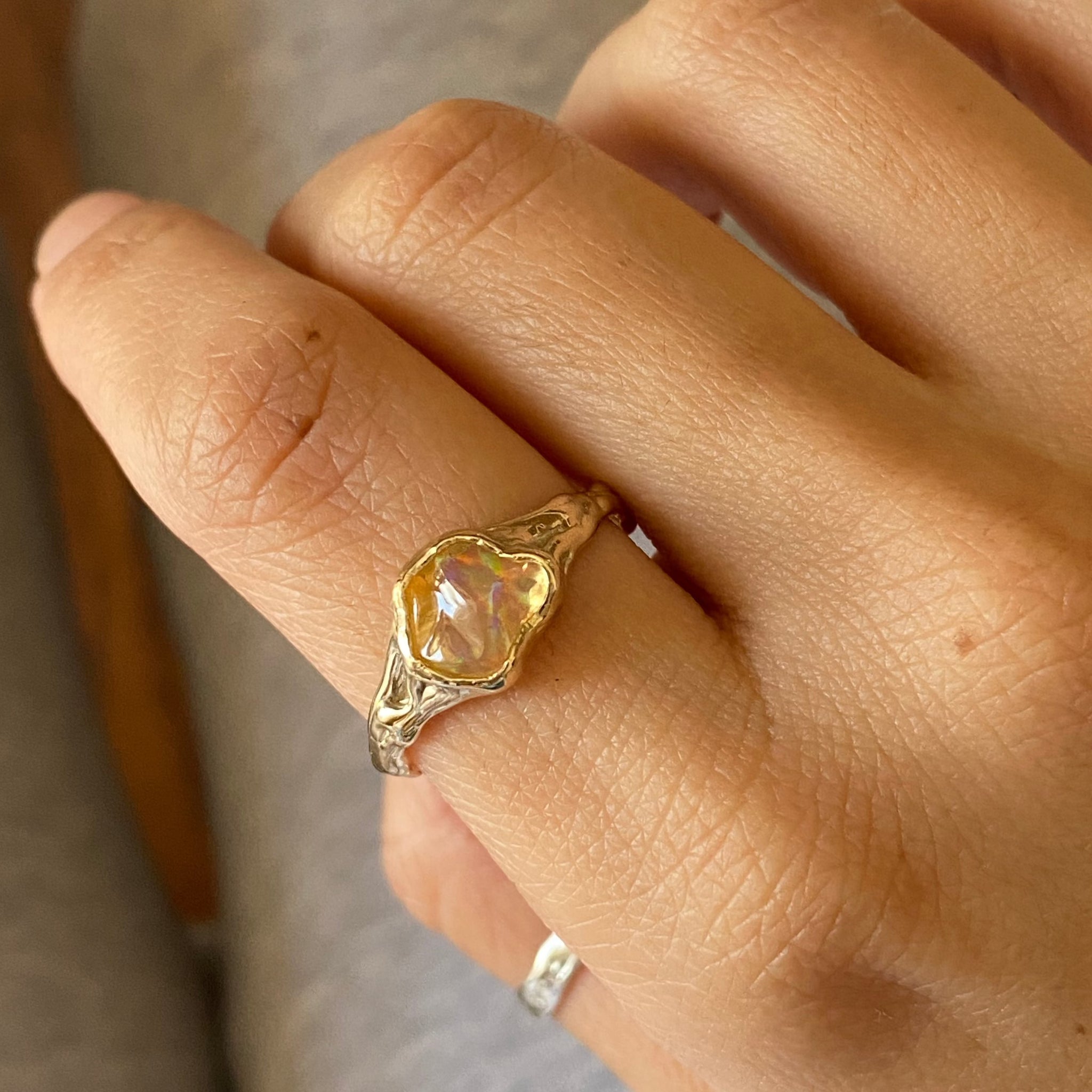 Jellyfish Ring (10k gold) - Size 8