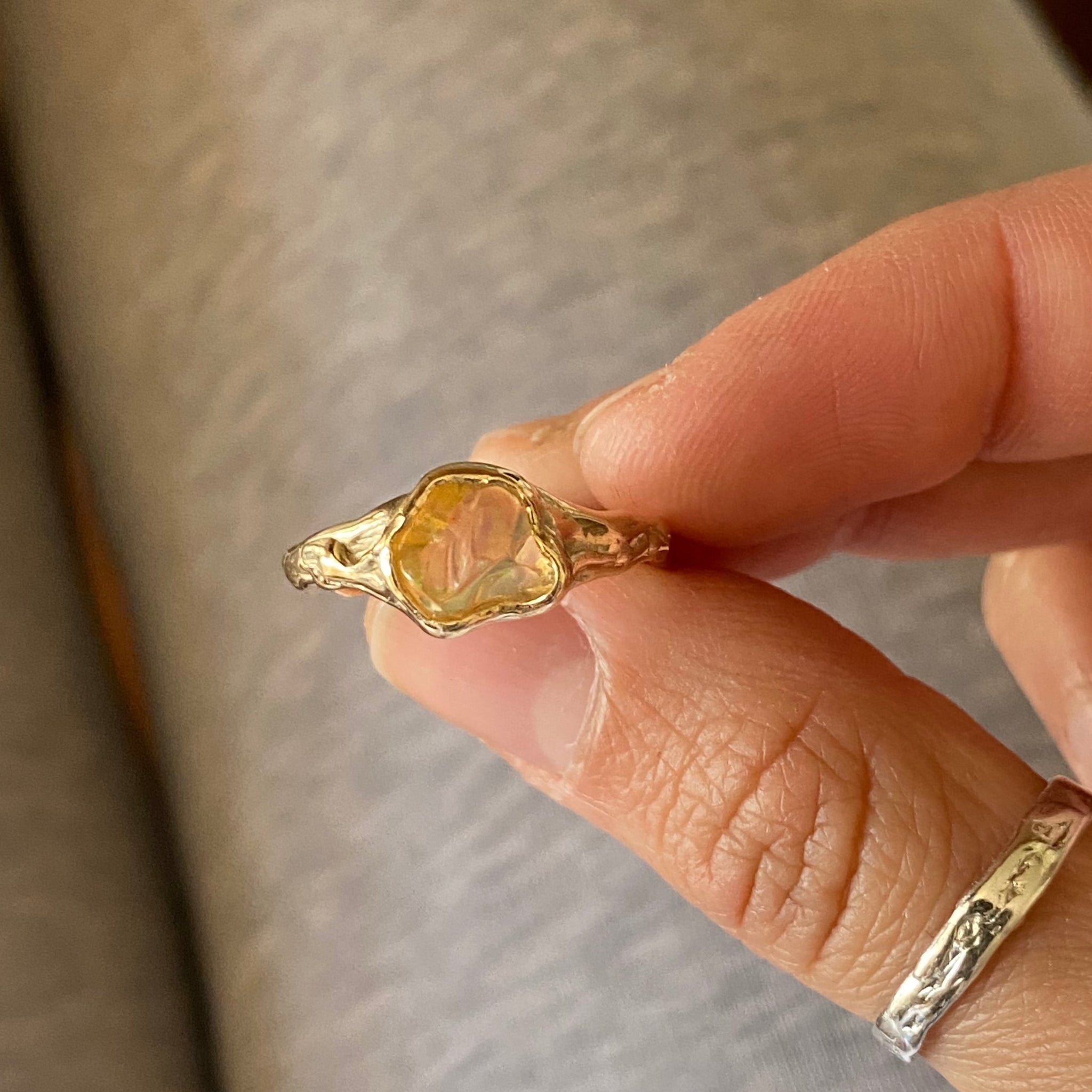 Jellyfish Ring (10k gold) - Size 8