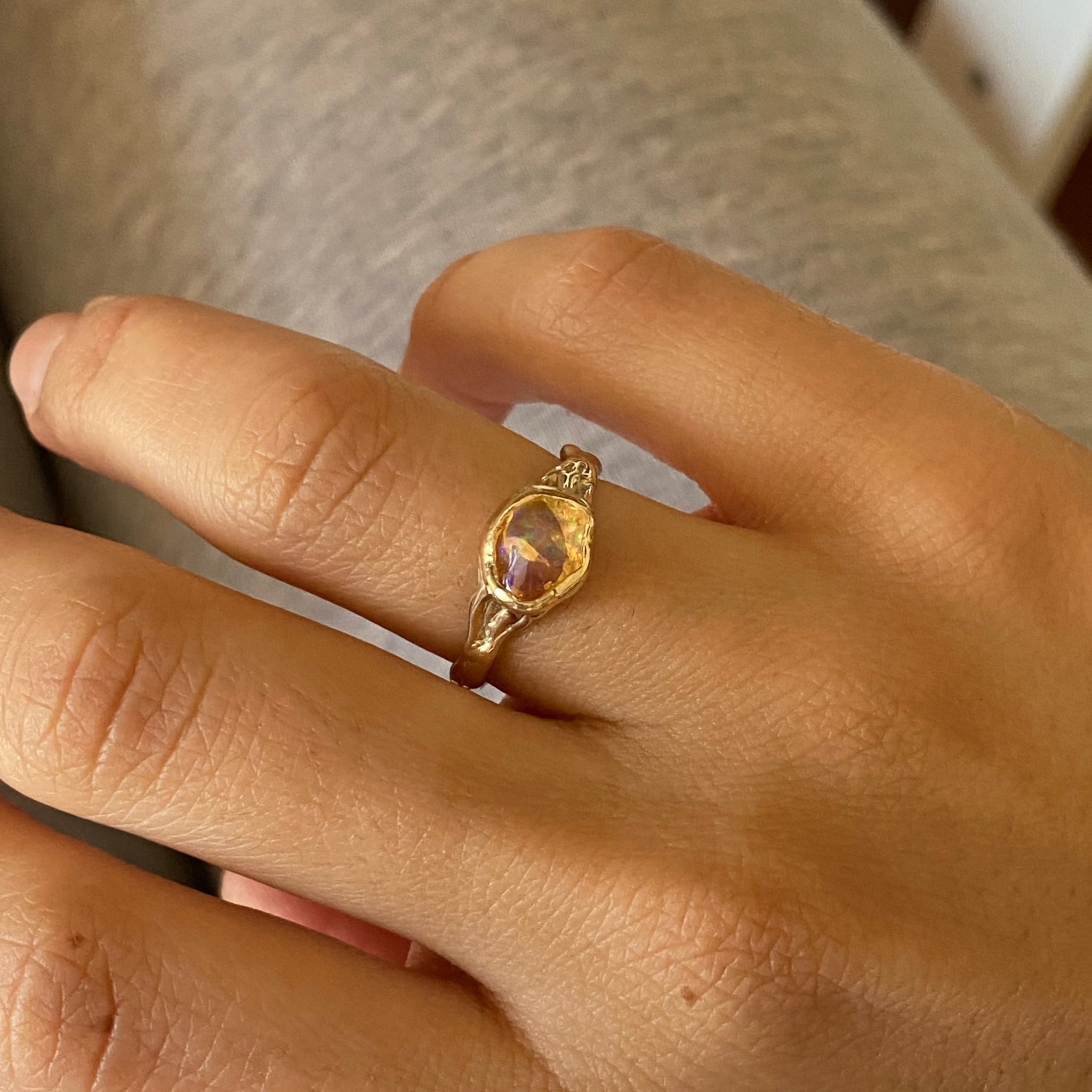 Jellyfish Ring (10k gold) - Size 5