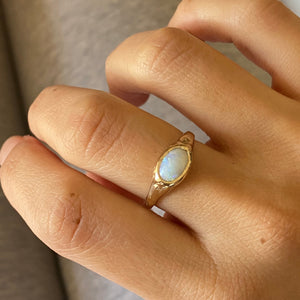 Molten Opal Signet (10k gold) - Size 6.25