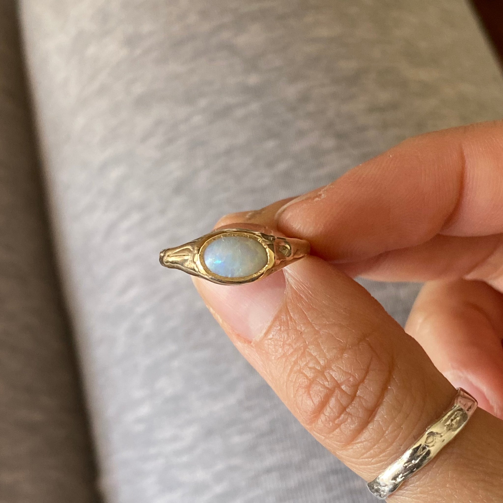 Molten Opal Signet (10k gold) - Size 6.25