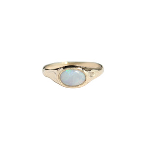 Molten Opal Signet (10k gold) - Size 6.25