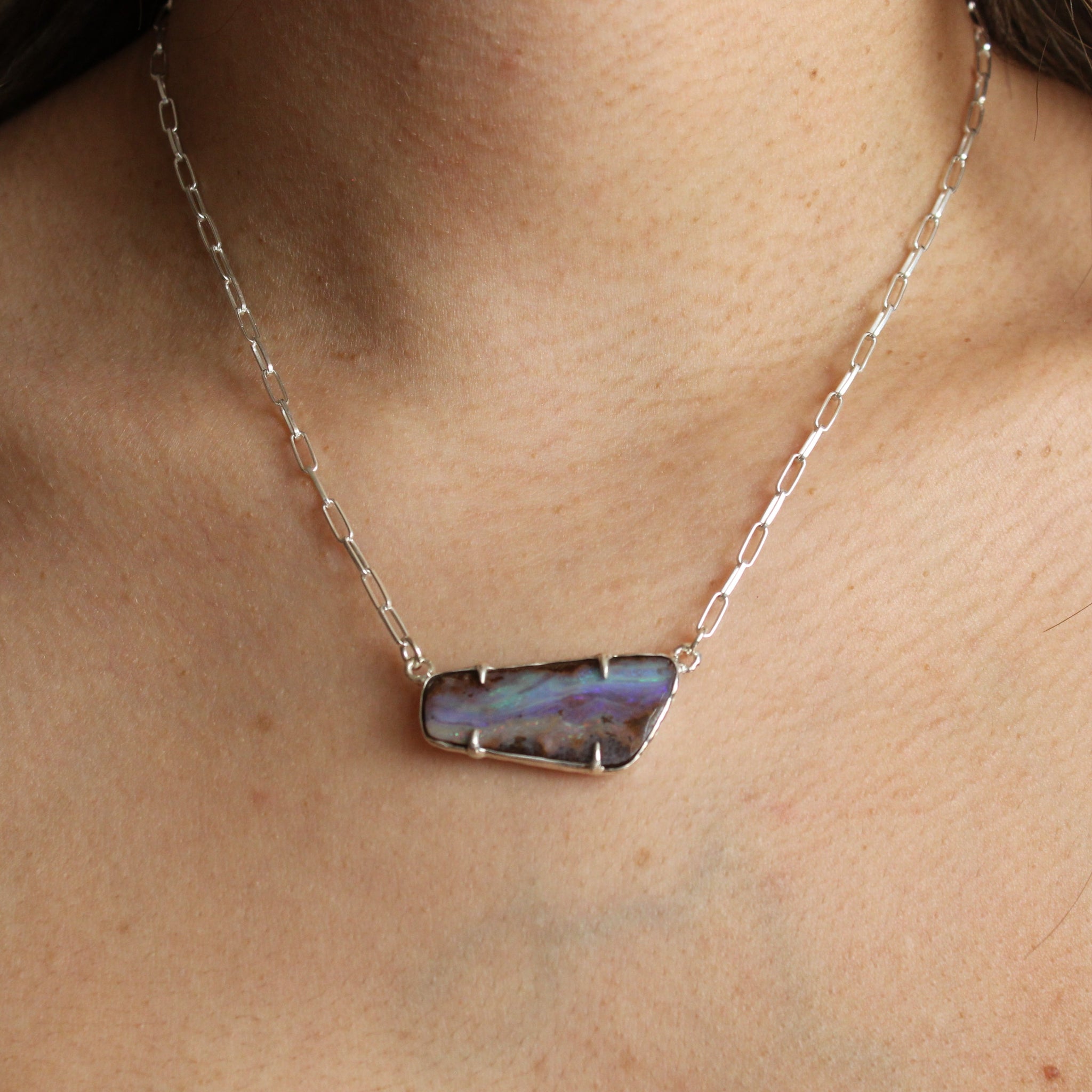 Statement Boulder Opal Pendant - Thaleia Jewelry