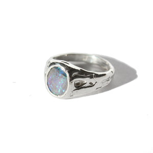 Opal Crater Ring - Size 9 - Thaleia Jewelry