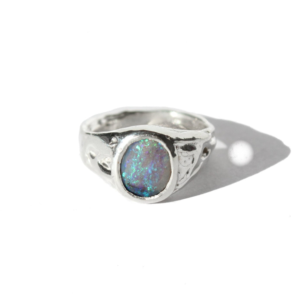 Opal Crater Ring - Size 9 - Thaleia Jewelry