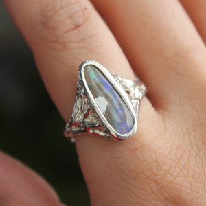 Boulder Opal Ring - Size 7.5 - Thaleia Jewelry
