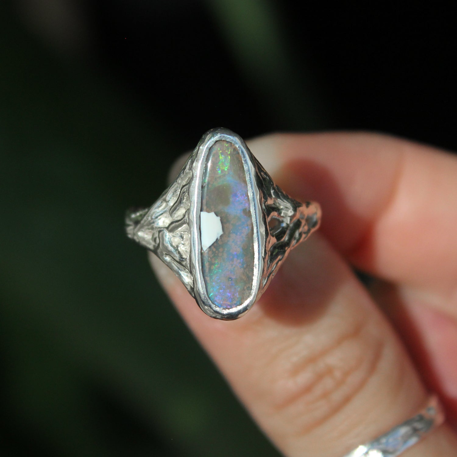 Boulder Opal Ring - Size 7.5 - Thaleia Jewelry
