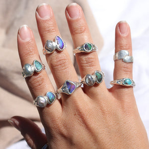 Mini Opal Crater Ring - Size 5.5 - Thaleia