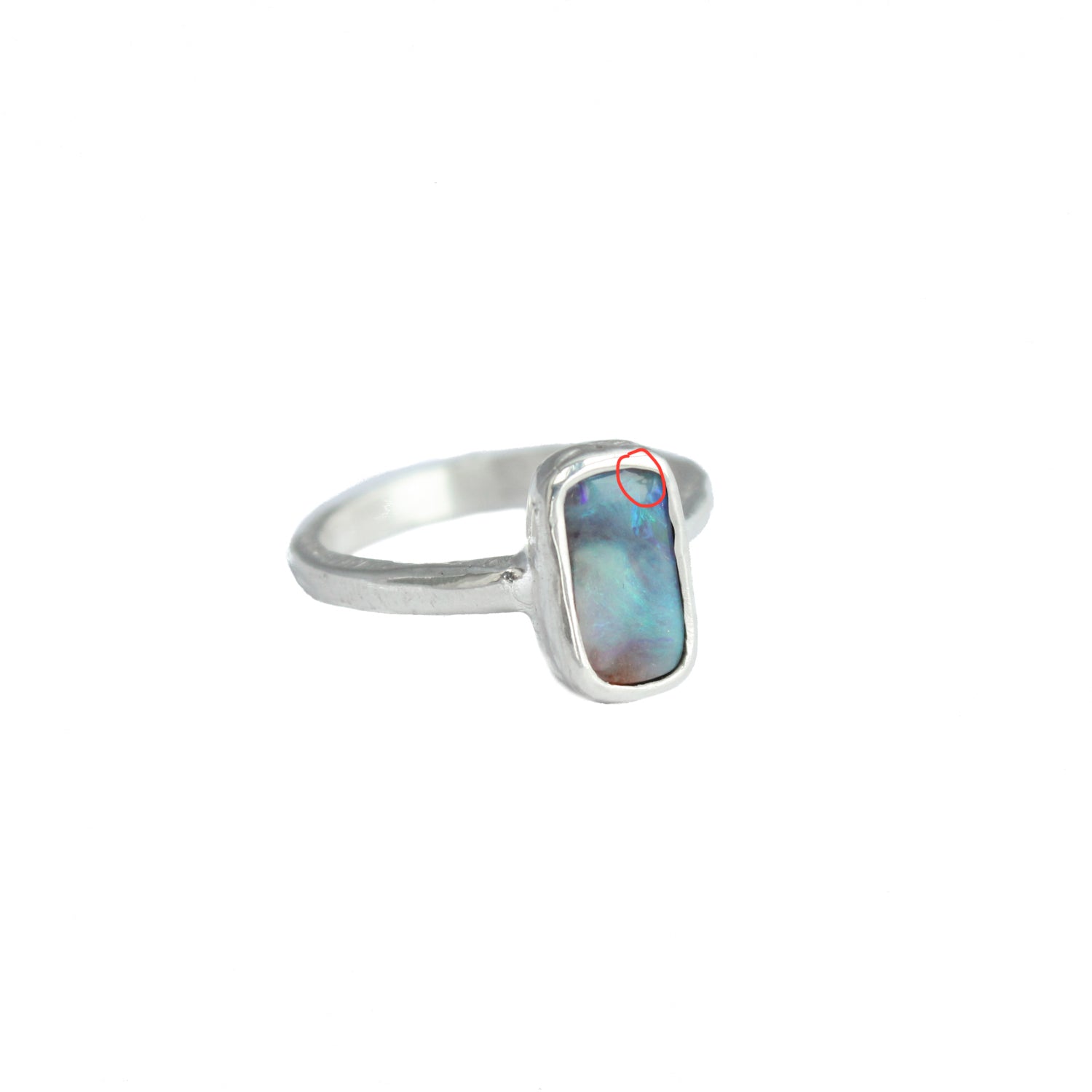 Simple Opal Ring - Size 6 - Thaleia