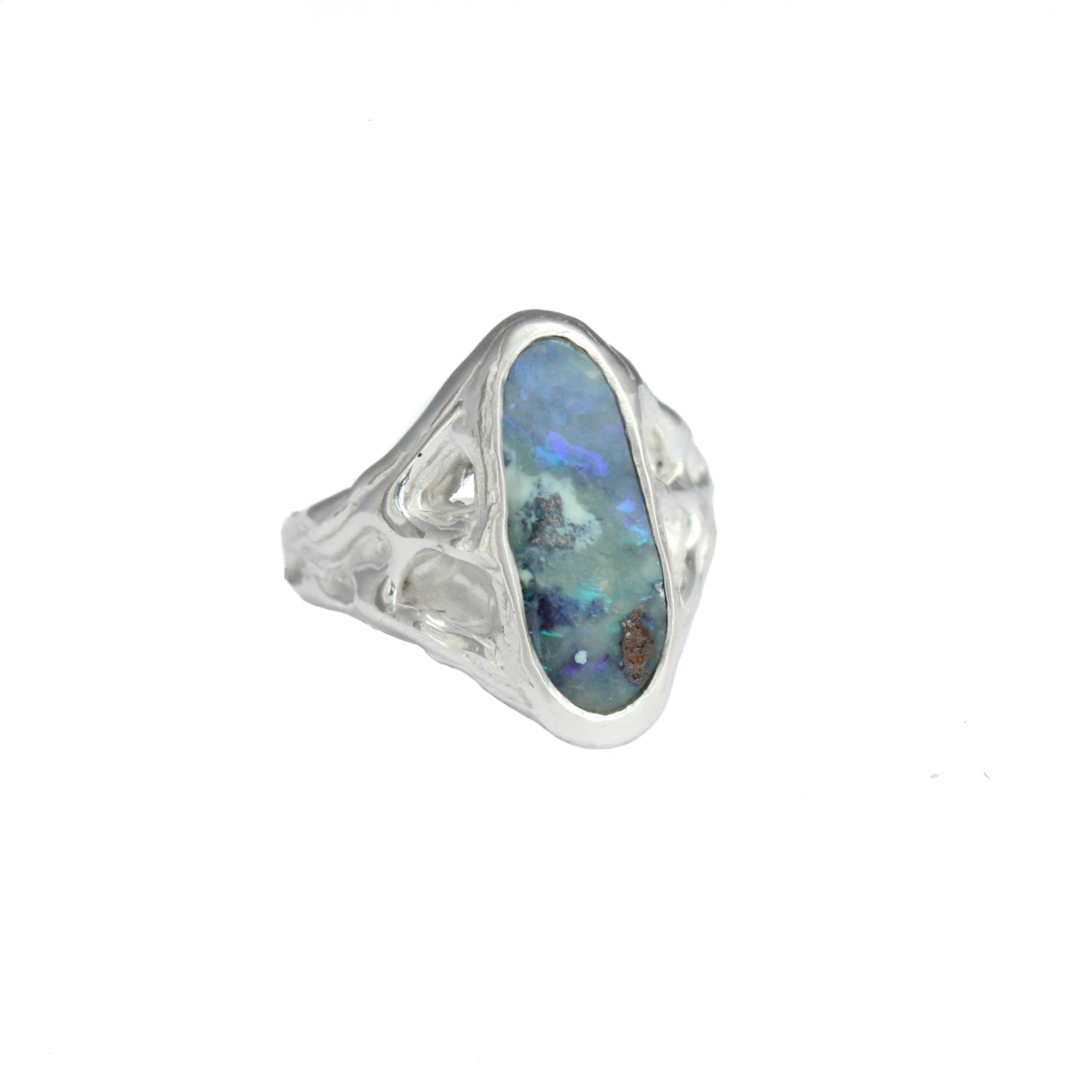 Boulder opal ring - Thaleia