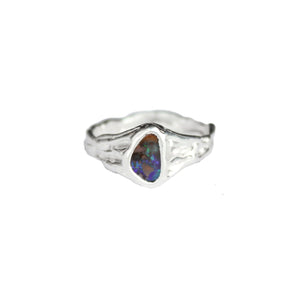 Squiggly Opal Ring - Size 6.5