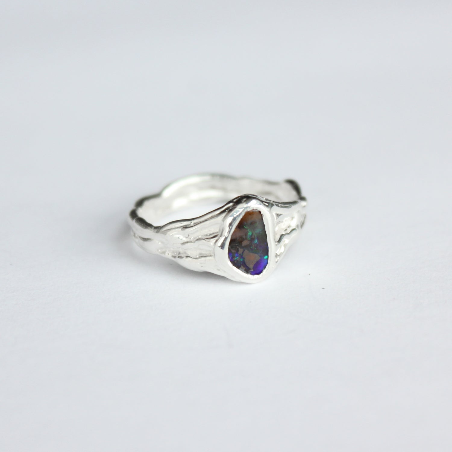 Squiggly Opal Ring - Size 6.5