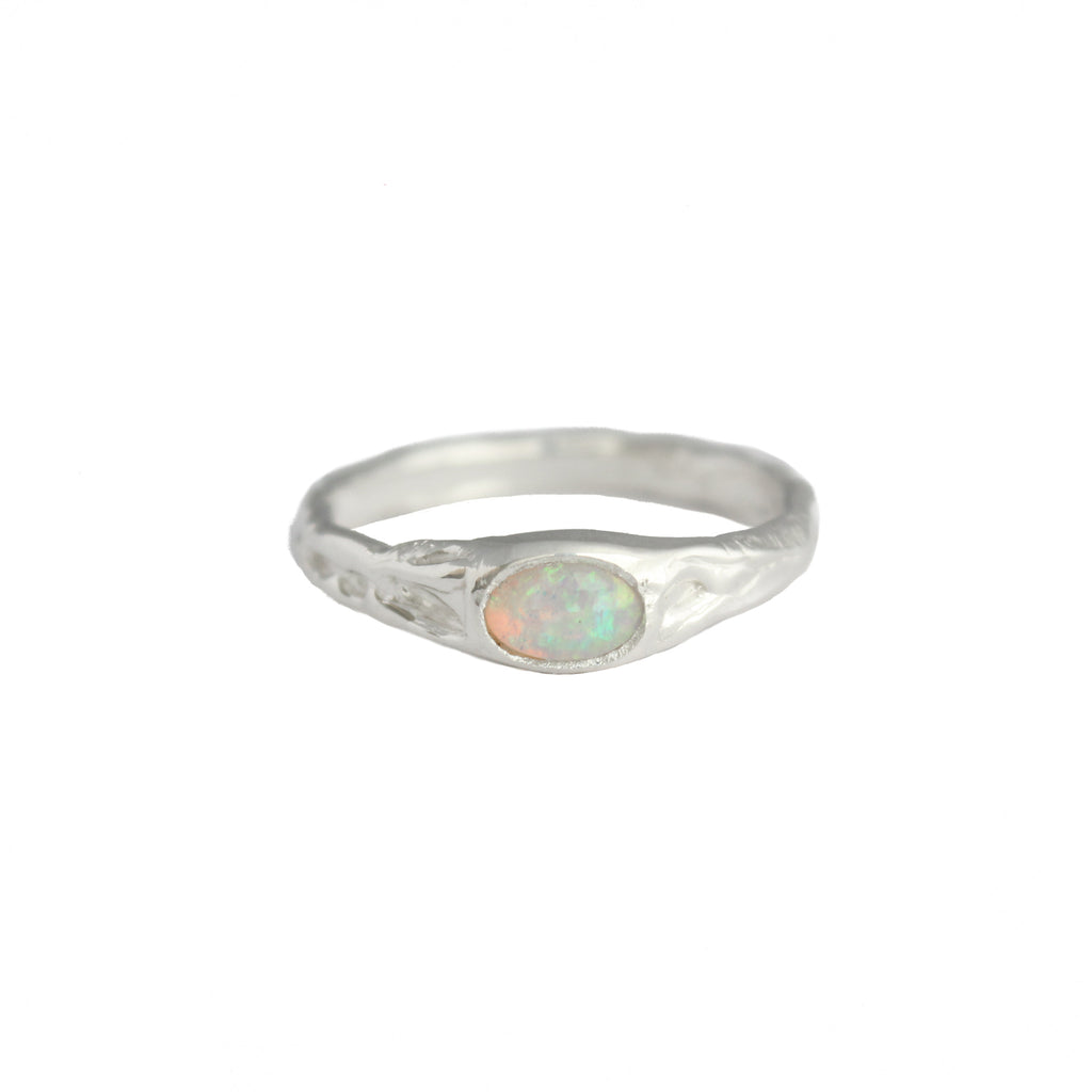 Organic Opal Signet - Size 7.25
